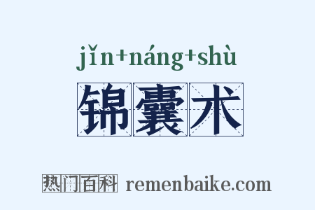 锦囊术是什么意思的图片